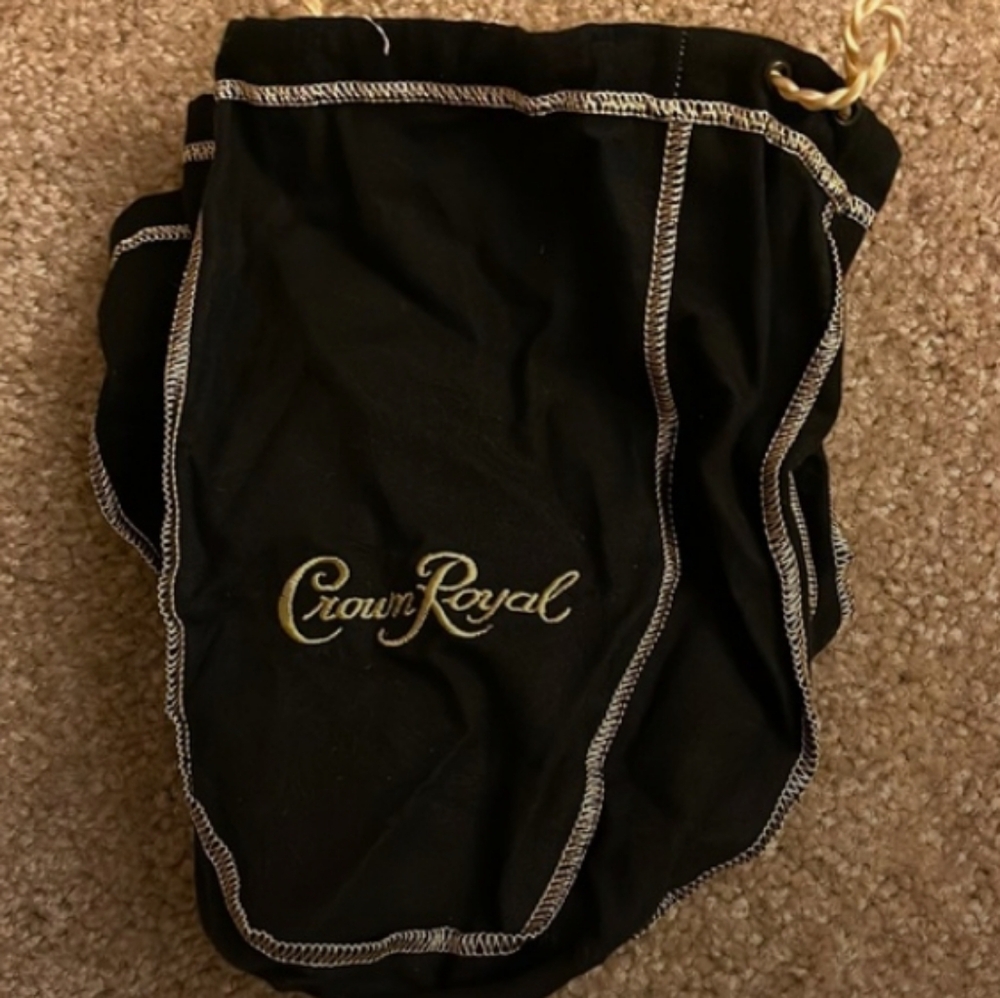 5 black Crown Royal Bags